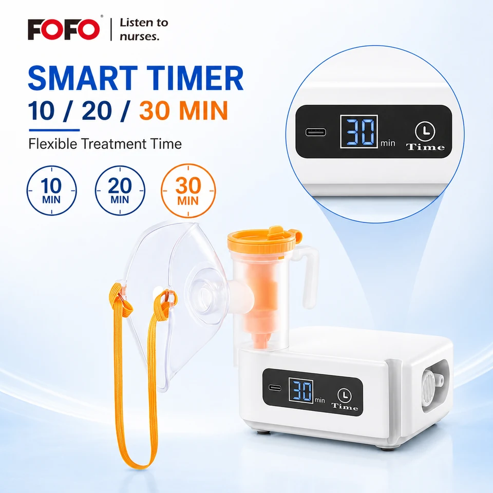 DC compressor nebulizer with LED display — product reference image