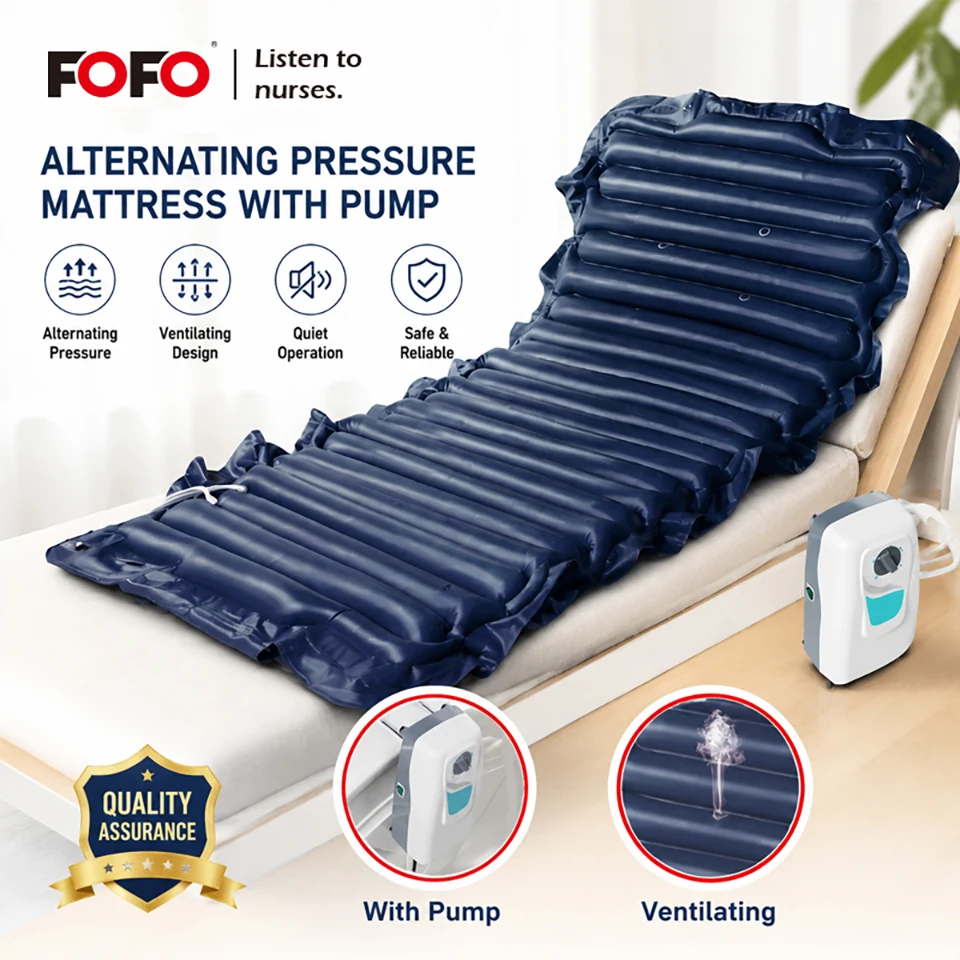 Longitudinal PVC mattress with 12-minute pump cycle — product reference image