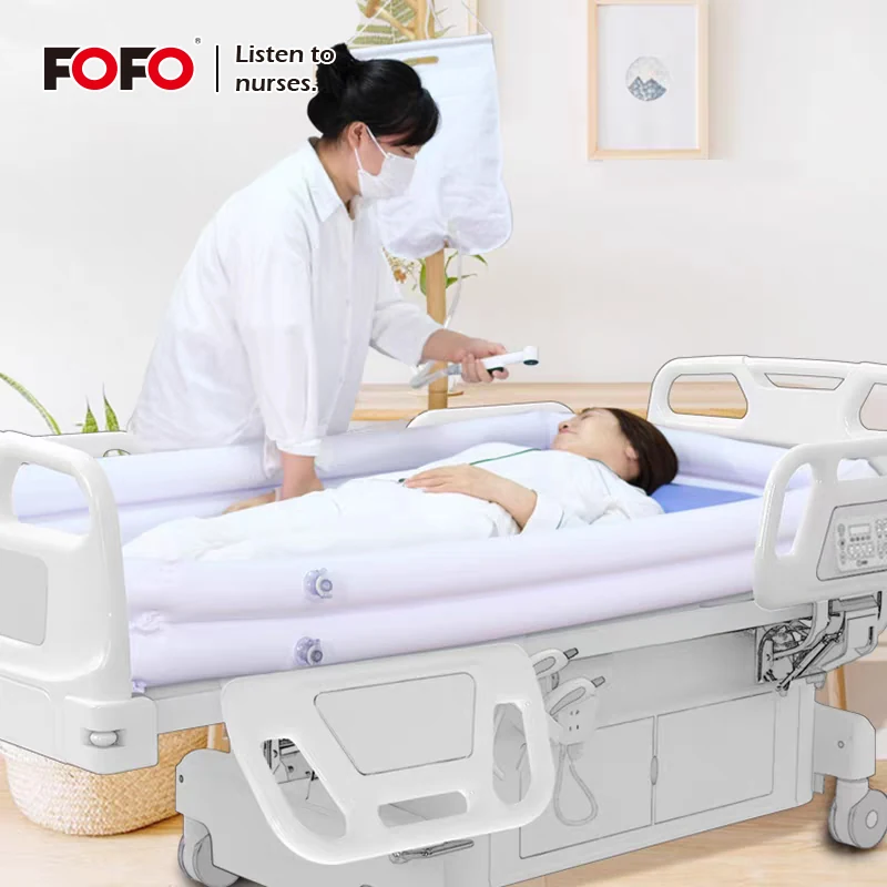 Inflatable bedside bath basin — product reference image